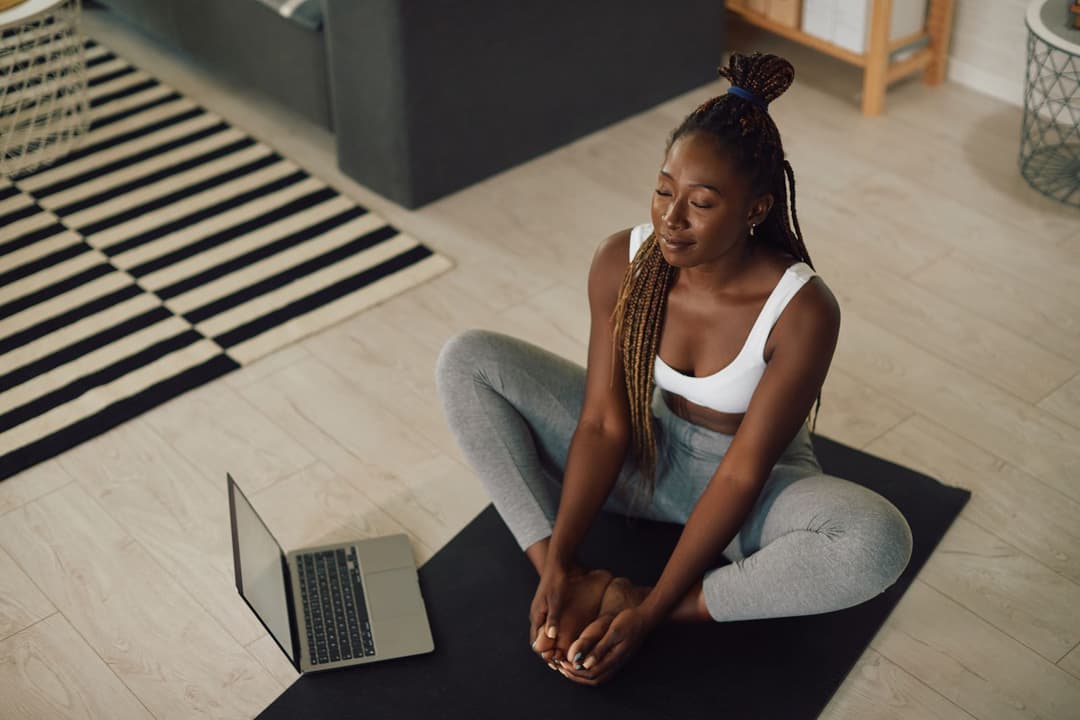 Hands resting gently in a meditative mudra